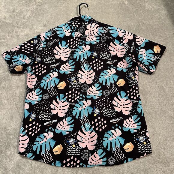 Twisted Toucan Custom Hawaiian Shirt Mens XL Amazon Employee Florida Button Down - Picture 5 of 8